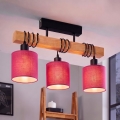 Brilagi - Felületre szerelhető csillár NUBILA 3xE27/60W/230V fenyő/rózsaszín