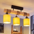 Brilagi - Felületre szerelhető csillár NUBILA 3xE27/60W/230V fenyő/sárga