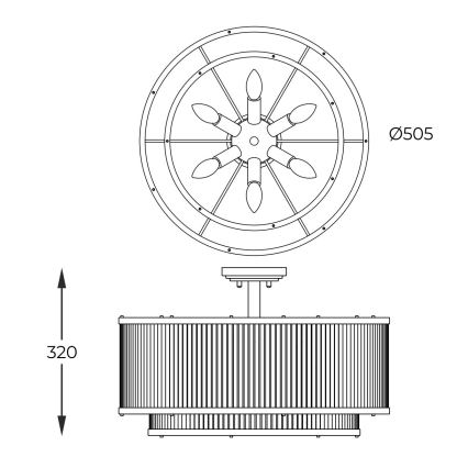 Brilagi - Felületre szerelhető csillár RAMOS 6xE14/60W/230V arany