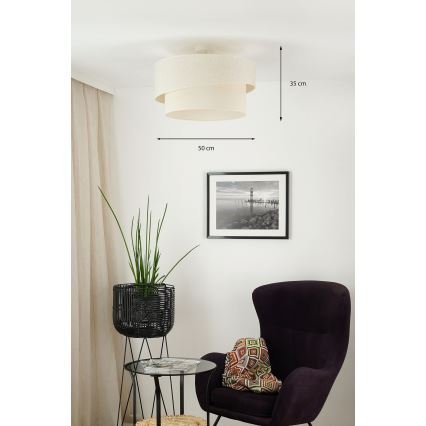 Brilagi - Felületre szerelhető csillár SHINE 1xE27/15W/230V átm. 50 cm krémes