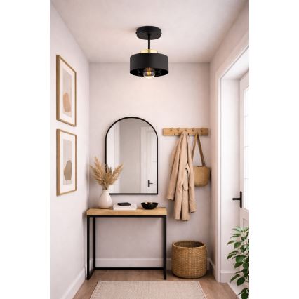 Brilagi - Felületre szerelhető csillár SPRING 1xE27/60W/230V fekete/arany