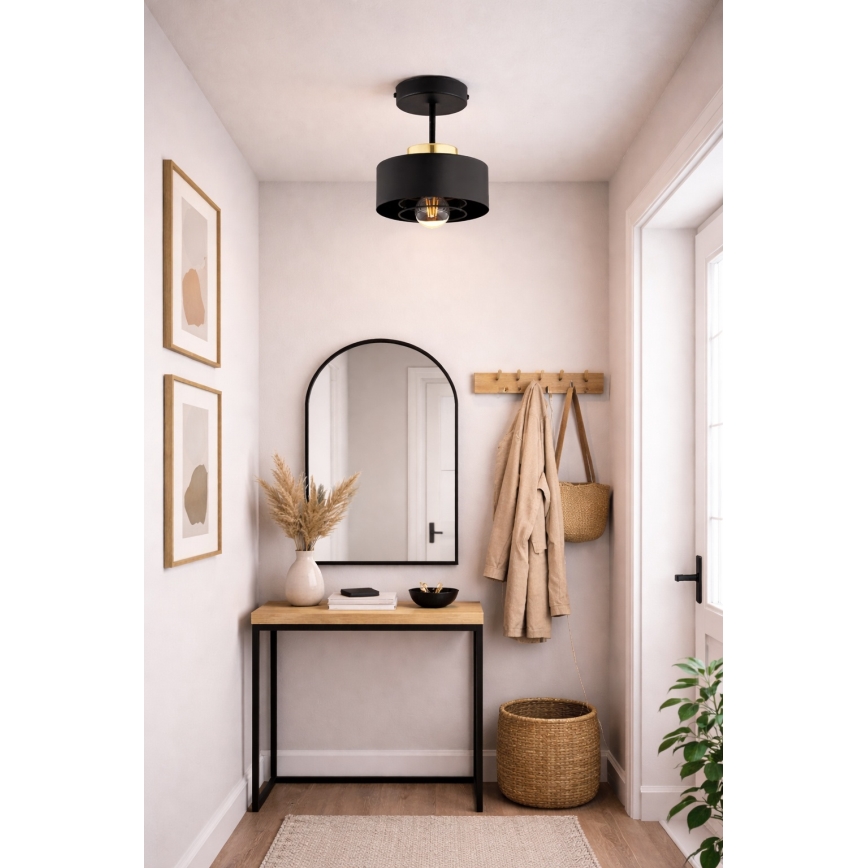 Brilagi - Felületre szerelhető csillár SPRING 1xE27/60W/230V fekete/arany