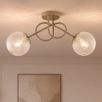 Brilagi - Felületre szerelhető csillár STELLA 2xE27/60W/230V bézs/arany