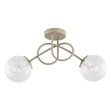 Brilagi - Felületre szerelhető csillár STELLA 2xE27/60W/230V bézs/arany
