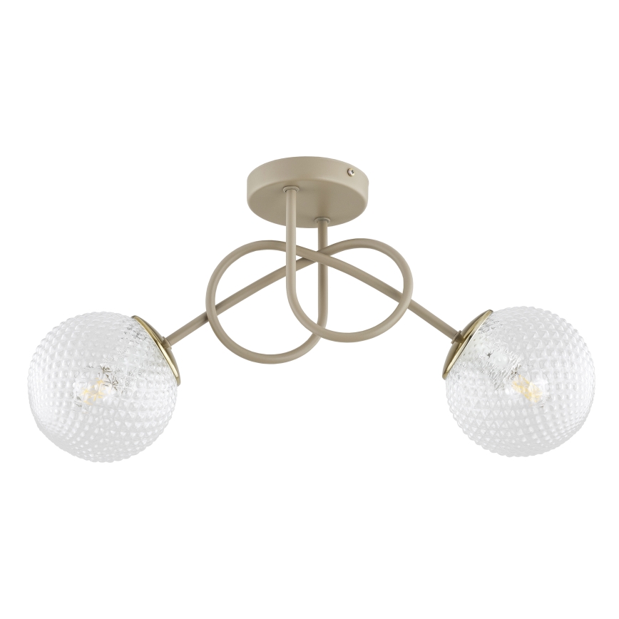 Brilagi - Felületre szerelhető csillár STELLA 2xE27/60W/230V bézs/arany