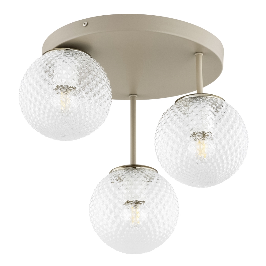 Brilagi - Felületre szerelhető csillár STELLA 3xE27/60W/230V bézs/arany