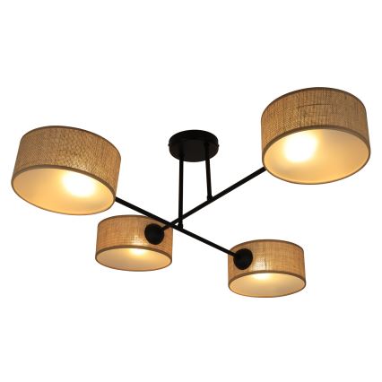 Brilagi - Felületre szerelhető csillár VIRGO 4xE14/40W/230V bézs/fekete