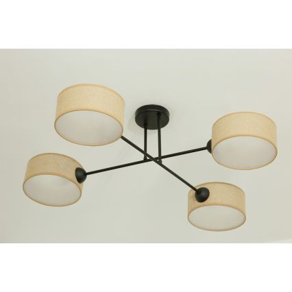 Brilagi - Felületre szerelhető csillár VIRGO 4xE14/40W/230V bézs/fekete