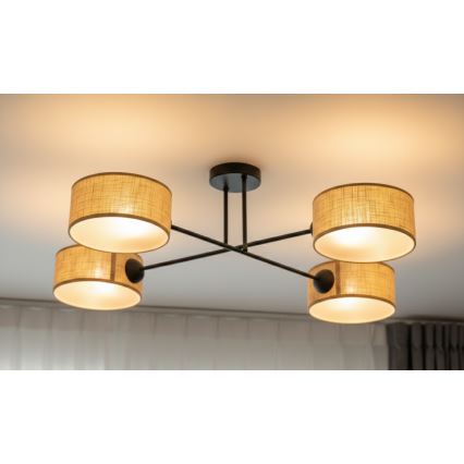 Brilagi - Felületre szerelhető csillár VIRGO 4xE14/40W/230V bézs/fekete