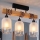 Brilagi - Felületre szerelhető csillár WOOD GLASS 3xE27/60W/230V fenyő/fekete/fehér
