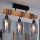 Brilagi - Felületre szerelhető csillár WOOD GLASS 3xE27/60W/230V fenyő/fekete/füstszürke