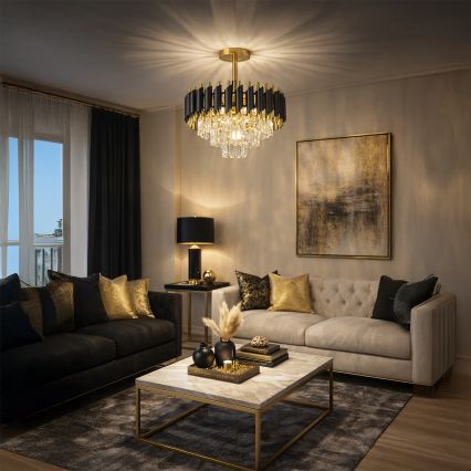 Brilagi - Felületre szerelhető ECLIPSE csillár 5xE14/10W/230V, átm. 38 cm, fekete/arany