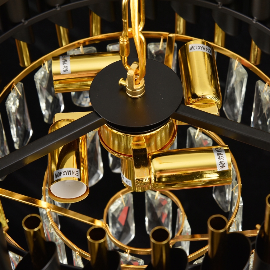 Brilagi - Felületre szerelhető ECLIPSE csillár 5xE14/10W/230V, átm. 38 cm, fekete/arany