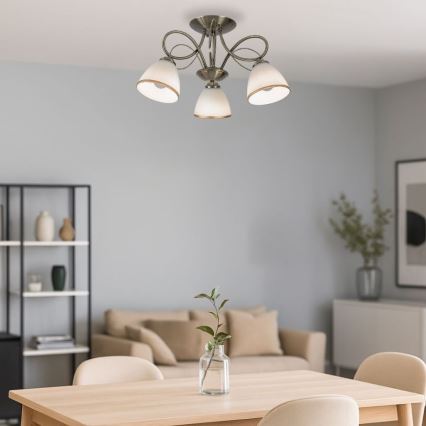 Brilagi - Felületre szerelhető FRED csillár 3xE27/60W/230V átm. 59 cm bronzszínű