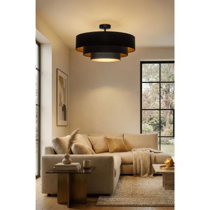 Brilagi - Felületre szerelhető LUNETA csillár 3xE27/60W/230V Ø 80 cm fekete/arany