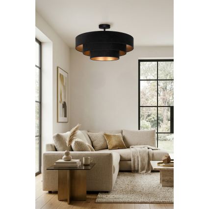 Brilagi - Felületre szerelhető LUNETA csillár 3xE27/60W/230V Ø 80 cm fekete/arany