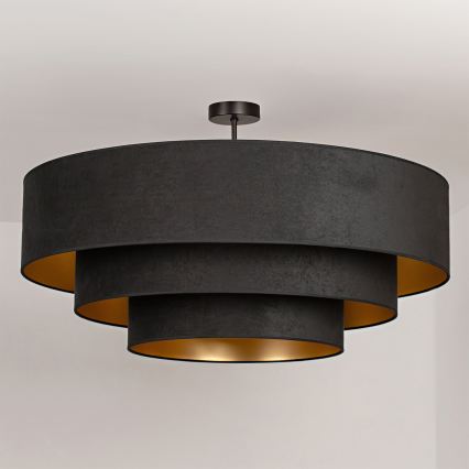 Brilagi - Felületre szerelhető LUNETA csillár 3xE27/60W/230V Ø 80 cm fekete/arany