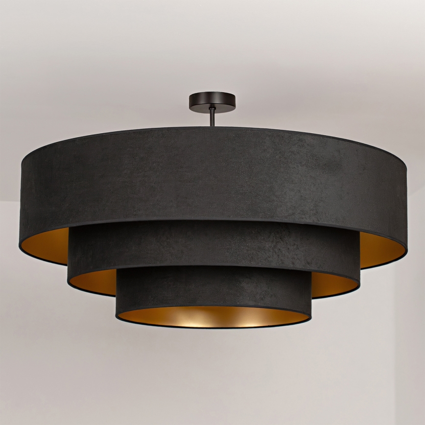 Brilagi - Felületre szerelhető LUNETA csillár 3xE27/60W/230V Ø 80 cm fekete/arany