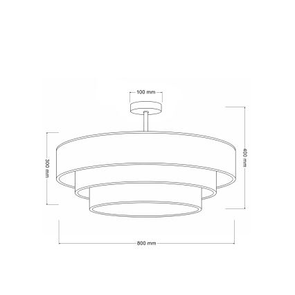 Brilagi - Felületre szerelhető LUNETA csillár 3xE27/60W/230V Ø 80 cm fekete/arany