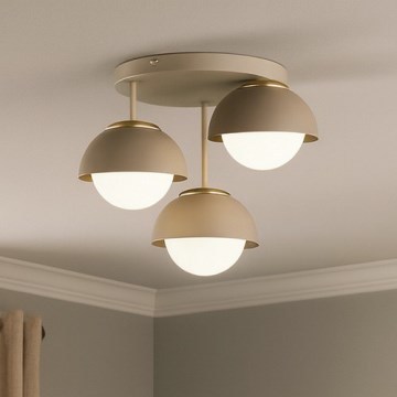 Brilagi - Felületre szerelhető mennyezeti csillár 3xE27/60W/230V bézs/arany