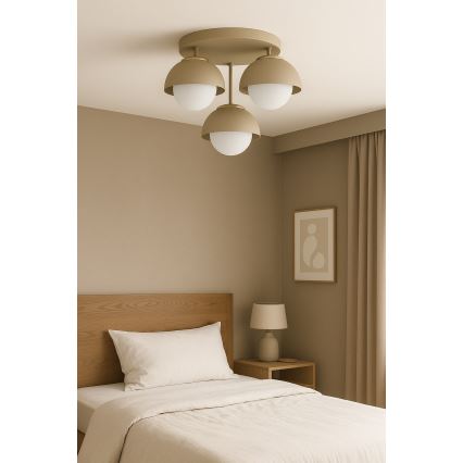 Brilagi - Felületre szerelhető mennyezeti csillár COSMO 3xE27/60W/230V bézs/arany