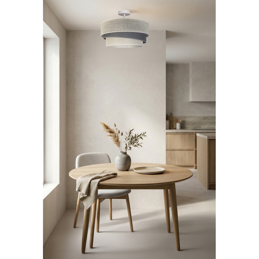 Brilagi - Felületre szerelhető mennyezeti lámpa TRIO 1xE27/60W/230V Ø 40 cm krémszínű/szürke