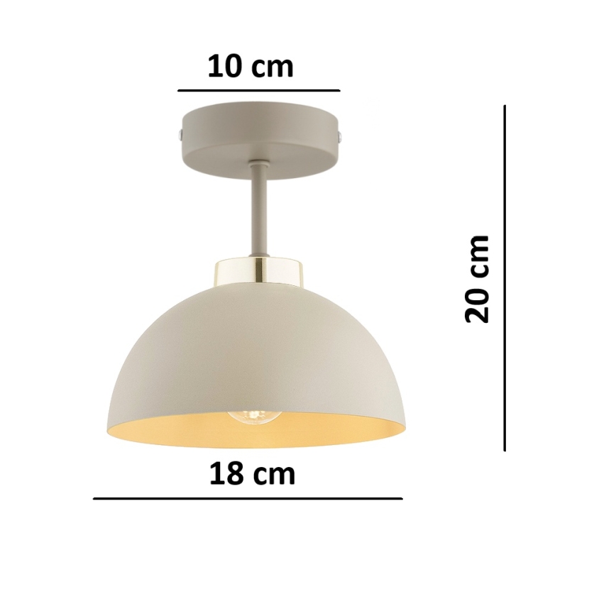 Brilagi - felületre szerelt csillár 1xE27/60W/230V bézs/arany