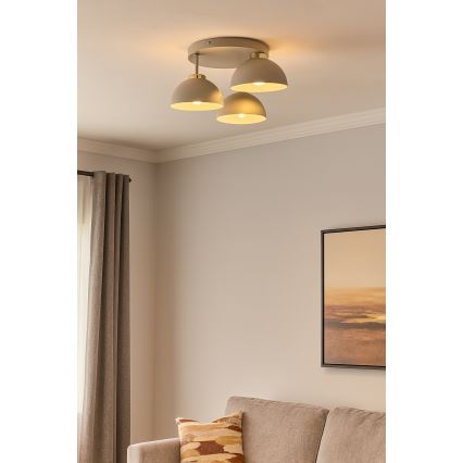 Brilagi - Felületre szerelt csillár 3xE27/60W/230V bézs/arany