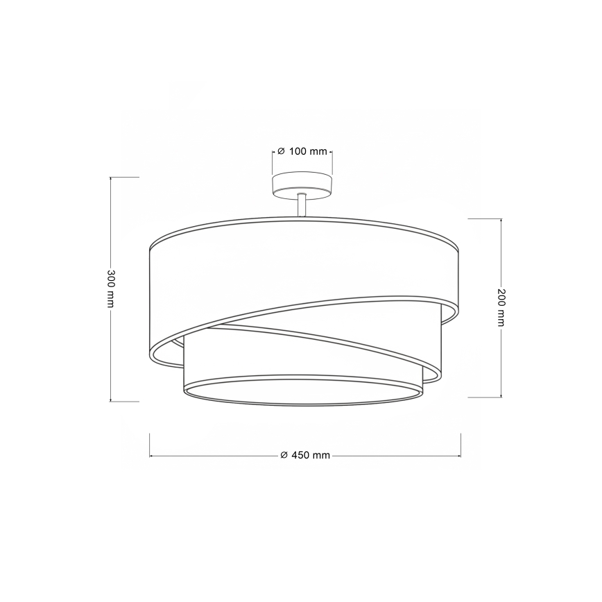 Brilagi - Felületre szerelt csillár ARROW 1xE27/60W/230V átm. 45 cm bézs/zöld/fehér