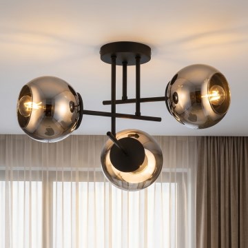 BRILAGI - Felületre szerelt csillár DIOR 3xE27/60W/230V fekete/füstszürke
