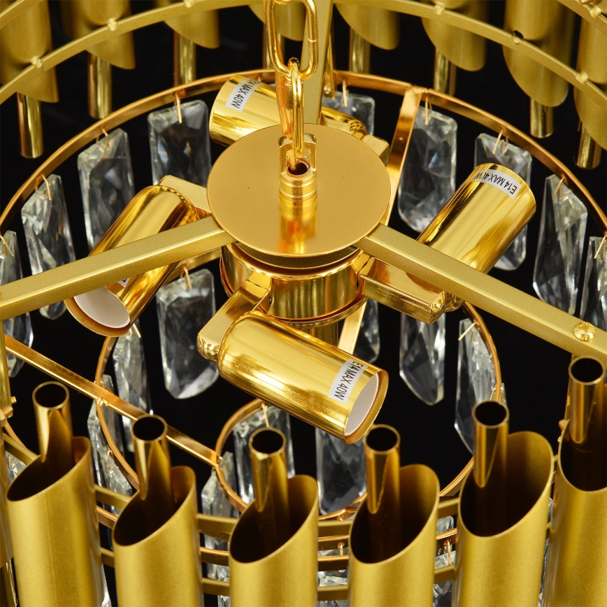 Brilagi - Felületre szerelt csillár ECLIPSE 5xE14/10W/230V Ø 38 cm arany