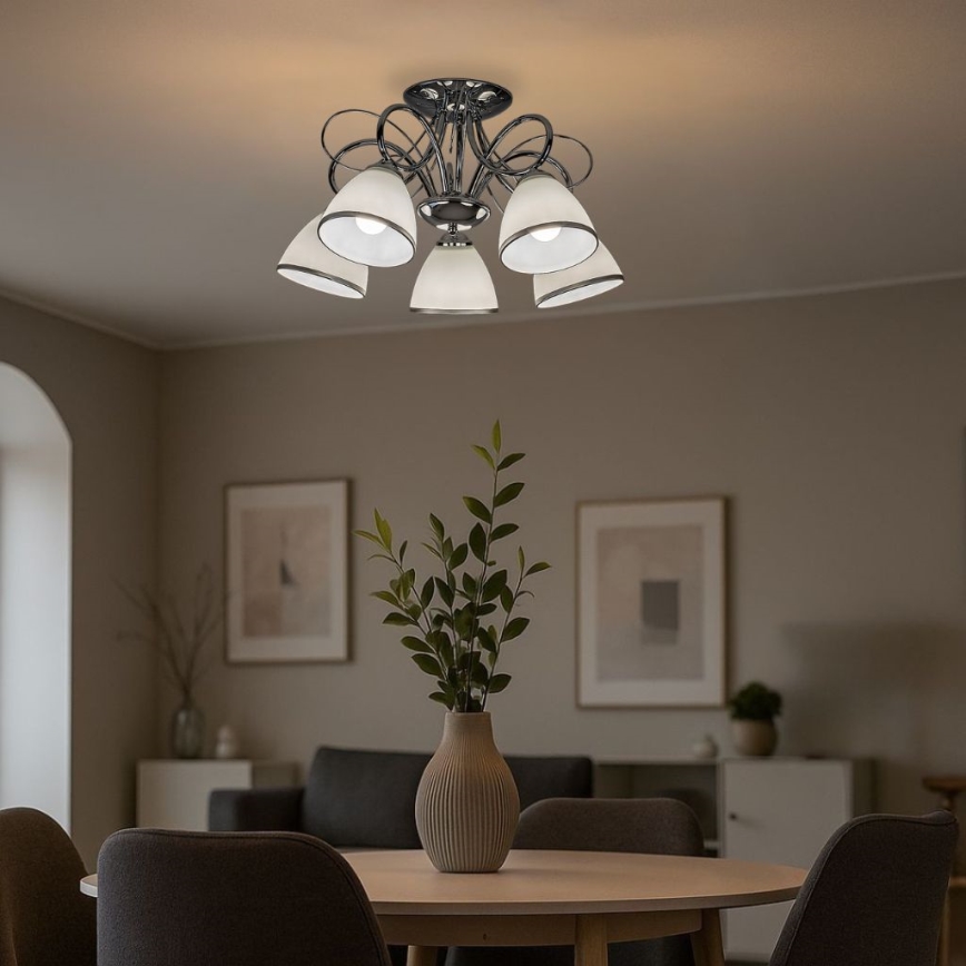 Brilagi - Felületre szerelt csillár FRED 5xE27/60W/230V átm. 59 cm fényes króm