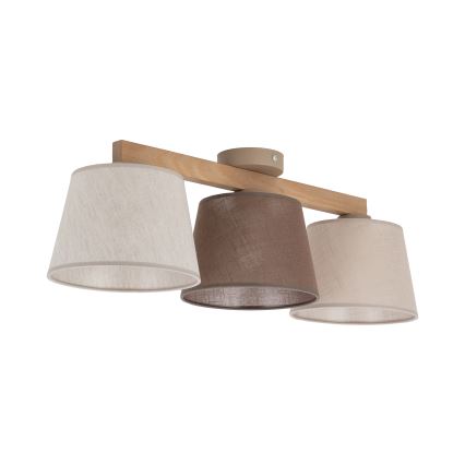 Brilagi - Felületre szerelt csillár LATTE 3xE27/15W/230V fenyő/mix