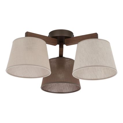 Brilagi - Felületre szerelt csillár LATTE 3xE27/15W/230V fenyő/mix