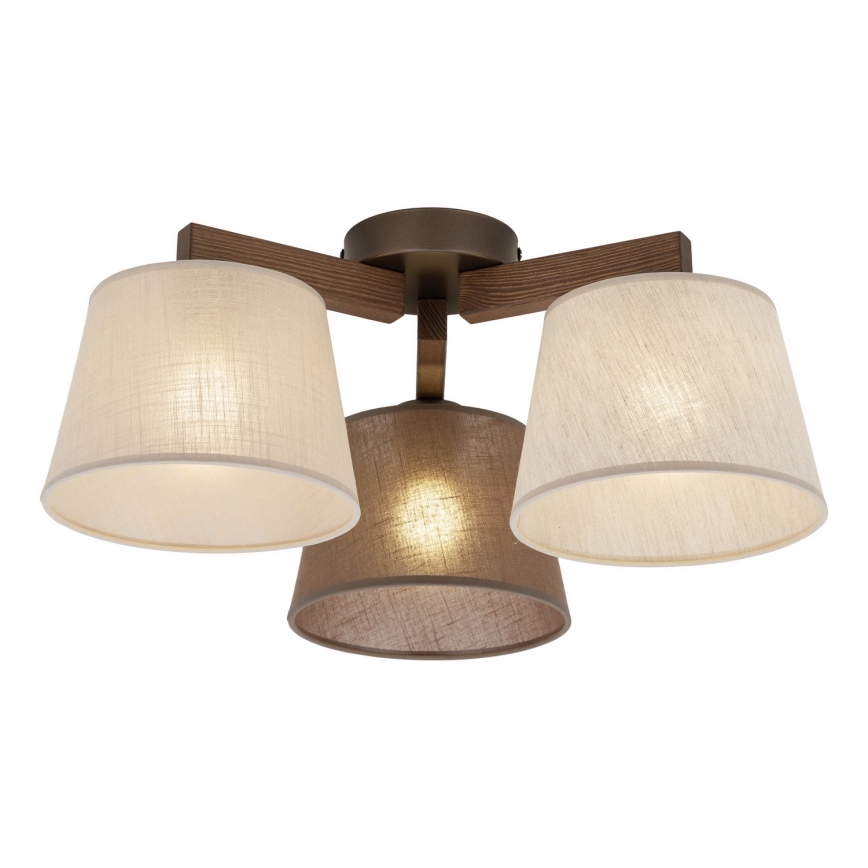 Brilagi - Felületre szerelt csillár LATTE 3xE27/15W/230V fenyő/mix