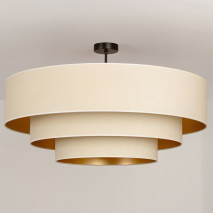 Brilagi - Felületre szerelt csillár LUNETA 3xE27/60W/230V Ø 80 cm krémszín/arany