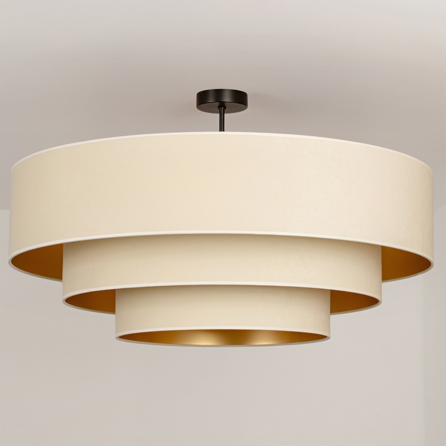 Brilagi - Felületre szerelt csillár LUNETA 3xE27/60W/230V Ø 80 cm krémszín/arany