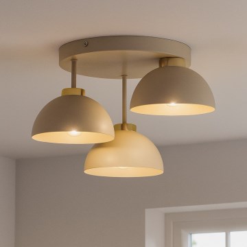 Brilagi - Felületre szerelt csillár MOON 3xE27/60W/230V bézs/arany