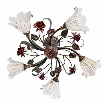 BRILAGI - Felületre szerelt csillár ROSE FLOWER 5xE14/40W/230V bronz/patina