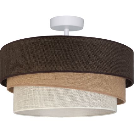Brilagi - felületre szerelt csillár TRIO 1xE27/60W/230V Ø 40 cm barna/bézs/fehér