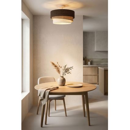 Brilagi - felületre szerelt csillár TRIO 1xE27/60W/230V Ø 40 cm barna/bézs/fehér
