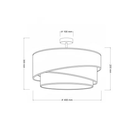 Brilagi - felületre szerelt csillár TRIO 1xE27/60W/230V Ø 40 cm barna/bézs/fehér