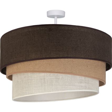 Brilagi - Felületre szerelt csillár TRIO 3xE27/60W/230V Ø 60 cm barna/bézs/fehér