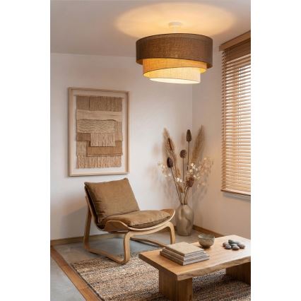 Brilagi - Felületre szerelt csillár TRIO 3xE27/60W/230V Ø 60 cm barna/bézs/fehér