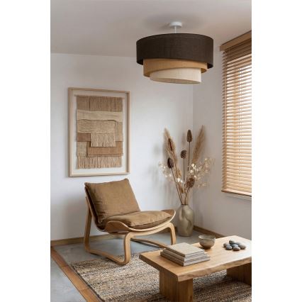 Brilagi - Felületre szerelt csillár TRIO 3xE27/60W/230V Ø 60 cm barna/bézs/fehér