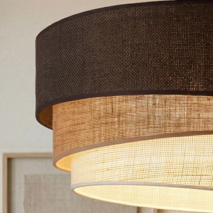 Brilagi - Felületre szerelt csillár TRIO 3xE27/60W/230V Ø 60 cm barna/bézs/fehér