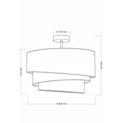 Brilagi - Felületre szerelt csillár TRIO 3xE27/60W/230V Ø 60 cm barna/bézs/fehér