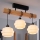 Brilagi - Felületre szerelt csillár WOOD GLASS 3xE27/60W/230V fenyő/fekete/fehér