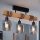 Brilagi - Felületre szerelt csillár WOOD GLASS 3xE27/60W/230V fenyő/fekete/füstszürke