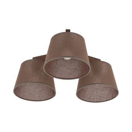 Brilagi - Felületre szerelt mennyezeti csillár LATTE 3xE27/15W/230V fenyő/barna